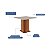 Mesa Cimol Sophia 0,95m x 0,95m CInamomo com Off White com vidro 4 Cadeiras Maia Gengibre - Imagem 4