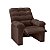 Poltrona do Papai Flash 1 lugar 0,80 x 0,80 x 0,75 Tecido Veludo Marrom - Imagem 1