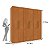Guarda Roupa Tcil Lagos 6 Portas e 4 Gavetas 2,17m x 2,19m x 0,46m Cinamomo com Off White - Imagem 4