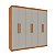Guarda Roupa Tcil Lagos 6 Portas e 4 Gavetas 2,17m x 2,19m x 0,46m Cinamomo com Off White - Imagem 1