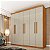 Guarda Roupa Tcil Lagos 6 Portas e 4 Gavetas 2,17m x 2,19m x 0,46m Cinamomo com Off White - Imagem 2
