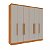 Guarda Roupa Tcil Veneza 6 Portas e 4 Gavetas 2,34m x 2,39m x 0,55m Cinamomo com Off White - Imagem 1