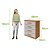 Comoda Lopas Baiao 2021 4 Gavetas 98cm x 88cm x 48cm Amendoa com Off White - Imagem 3