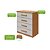 Comoda Lopas Baiao 2021 4 Gavetas 98cm x 88cm x 48cm Amendoa com Off White - Imagem 4