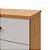 Comoda Lopas Baiao 2021 4 Gavetas 98cm x 88cm x 48cm Amendoa com Off White - Imagem 7