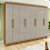 Guarda Roupas Lopas Andara 2,05 m x 2,36m x 0,47m 8 Portas 4 Gavetas sem Espelho com Pés Amendoa com Off White - Imagem 1