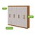 Guarda Roupas Lopas Andara 2,05 m x 2,36m x 0,47m 8 Portas 4 Gavetas sem Espelho com Pés Amendoa com Off White - Imagem 5