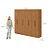 Guarda Roupas Lopas Andara Soft 2,05m x 2,36m x 0,47m 8 Portas 4 Gavetas sem Espelho sem Pés Amendoa Clean - Imagem 4