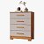 Cômoda 4 Gavetas 98cm JCM Lídia Cinamomo/Off White - Imagem 1