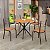 Mesa Teixeira Ipanema Tampo BP 70cm x 70cm 4 Cadeiras Rio Preto Fosco Tecido Jambo - Imagem 1