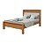 Cama Lopas Athenas 2022 Casal 1,40m Amendoa Clean com Off White - Imagem 1