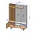 Home Bechara Corumbau 1,92m x 1,36m x 0,38m Naturale com Off White - Imagem 3
