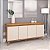 Buffet Aparador Viero Flip 76,6m x 155,5m Imbuia com Off White - Imagem 1