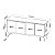 Buffet Aparador Viero Flip 76,6m x 155,5m Imbuia com Off White - Imagem 5