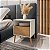 Mesa de Cabeceira Bechara Cancun 0,59m x 0,45m x 0,38m Off White com Nature - Imagem 2