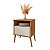 Mesa de Cabeceira Cancun 0,59m x 0,45m x 0,38m Nature com Off White - Imagem 1
