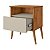 Mesa de Cabeceira Cancun 0,59m x 0,45m x 0,38m Nature com Off White - Imagem 3