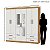 Guarda Roupas Carioca Hercules 6 Portas 4 Gavetas com Espelho 177cm Cinamomo/ Off White - Imagem 3