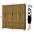 Guarda Roupas Carioca Dallas 6 Portas e 6 Gavetas 1,80m x 1,53m x 0,40m Sem Espelho Cinamomo - Imagem 5