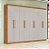 Guarda Roupas Lopas Andara 2,05m x 2,36m x 0,47m 8 Portas 4 Gavetas Sem Espelho e Sem Pés Amêndoa com Off White - Imagem 1