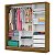 Guarda Roupa Santiago 3 Portas Plus com Pés 2,00x1,79x0,47 Cinamomo - Imagem 3