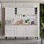 Kit Cozinha Compacta Salleto Catar Portas 2 Gavetas 2,00m x 2,00m Branco - Imagem 2