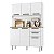 Kit Cozinha Zanzini Pop 6 Portas 2 Gavetas 1,74m x 1,20m Branco - Imagem 1