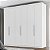 Guarda Roupa Zanzini Evidence Plus 2,30m x 2,30m 6 Portas 4 Gavetas Branco Absoluto - Imagem 2