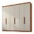 Guarda Roupa Zanzini Evidence Plus 2,30m x 2,30m 6 Portas 4 Gavetas Cinamomo com Areia - Imagem 1