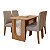 Mesa Cimol Valentina 4 Cadeiras Nicole 1,30m x 0,80m Cinamomo com Linho Bege - Imagem 1