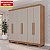 Guarda Roupas Salleto Recife Com Pés 6 Portas 2 Gavetas 180cm Cinamomo/Off White - Imagem 1