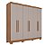 Guarda Roupa Salleto Recife 2,05m x 1,80m 0,47m6 Portas com 8 Gavetas com Pés Sem Espelho Cinamomo com Off White - Imagem 1
