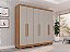 Guarda Roupa Salleto Recife 2,05m x 1,80m 0,47m6 Portas com 8 Gavetas com Pés Sem Espelho Cinamomo com Off White - Imagem 2