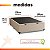Base Box Baú MDP Clean Casal 1,38m x 1,88m Tecido 03 Bege - Imagem 2