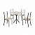 Mesa de Jantar Maricá Quadrada 68cm 4 Cadeiras Rio Creme Off White/Preto Fosco - Imagem 2