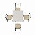 Mesa de Jantar Maricá Quadrada 68cm 4 Cadeiras Rio Creme Off White/Preto Fosco - Imagem 3