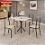 Mesa de Jantar Maricá Quadrada 68cm 4 Cadeiras Rio Creme Off White/Preto Fosco - Imagem 1