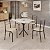 Mesa de Jantar Maricá Quadrada 68cm 4 Cadeiras Rio Creme Off White/Preto Fosco - Imagem 1