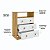 Cômoda Peroba Smim New 3 Gavetas 0,82m x 0,65m 0,42m Branco com Amêndoa - Imagem 6