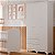 Guarda Roupas Peroba Junior New 3 Portas 3 Gavetas 1,89m x 1,22m x 0,42m Branco Brilho - Imagem 2