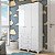 Guarda Roupas Peroba Junior New 3 Portas 3 Gavetas 1,89m x 1,22m x 0,42m Branco Brilho - Imagem 4