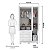 Guarda Roupas Peroba Junior New 3 Portas 3 Gavetas 1,89m x 1,22m x 0,42m Branco Brilho - Imagem 5