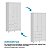 Guarda Roupas Peroba Junior New 3 Portas 3 Gavetas 1,89m x 1,22m x 0,42m Branco Brilho - Imagem 8