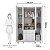 Guarda Roupas Peroba Junior New 4 Portas 3 Gavetas 1,89m x 1,22m x 0,42m Branco Brilho - Imagem 4