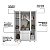 Guarda Roupas Peroba Junior New 4 Portas 3 Gavetas 1,89m x 1,22m x 0,42m Branco Brilho - Imagem 6