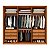 Guarda Roupas Tcil Master 6 Portas 2,01m x 2,24m x 0,46m Cinamomo - Imagem 3