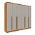 Guarda Roupas Tcil Sevila 6 Portas 8 Gavetas 2,70m x 2,40m x 0,55m Cinamomo com Off White - Imagem 2