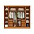 Guarda Roupas Tcil Sevila 6 Portas 8 Gavetas 2,70m x 2,40m x 0,55m Cinamomo com Off White - Imagem 6