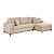 Sofá com Chaise Martins M187 Prime 2,30m x 1,50m B402 Linho Bege - Imagem 3