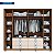 Roupeiro Caemmun Maximus 2 portas 6 gavetas com espelho 2.35m x 2.68m Freijó com Off White - Imagem 6